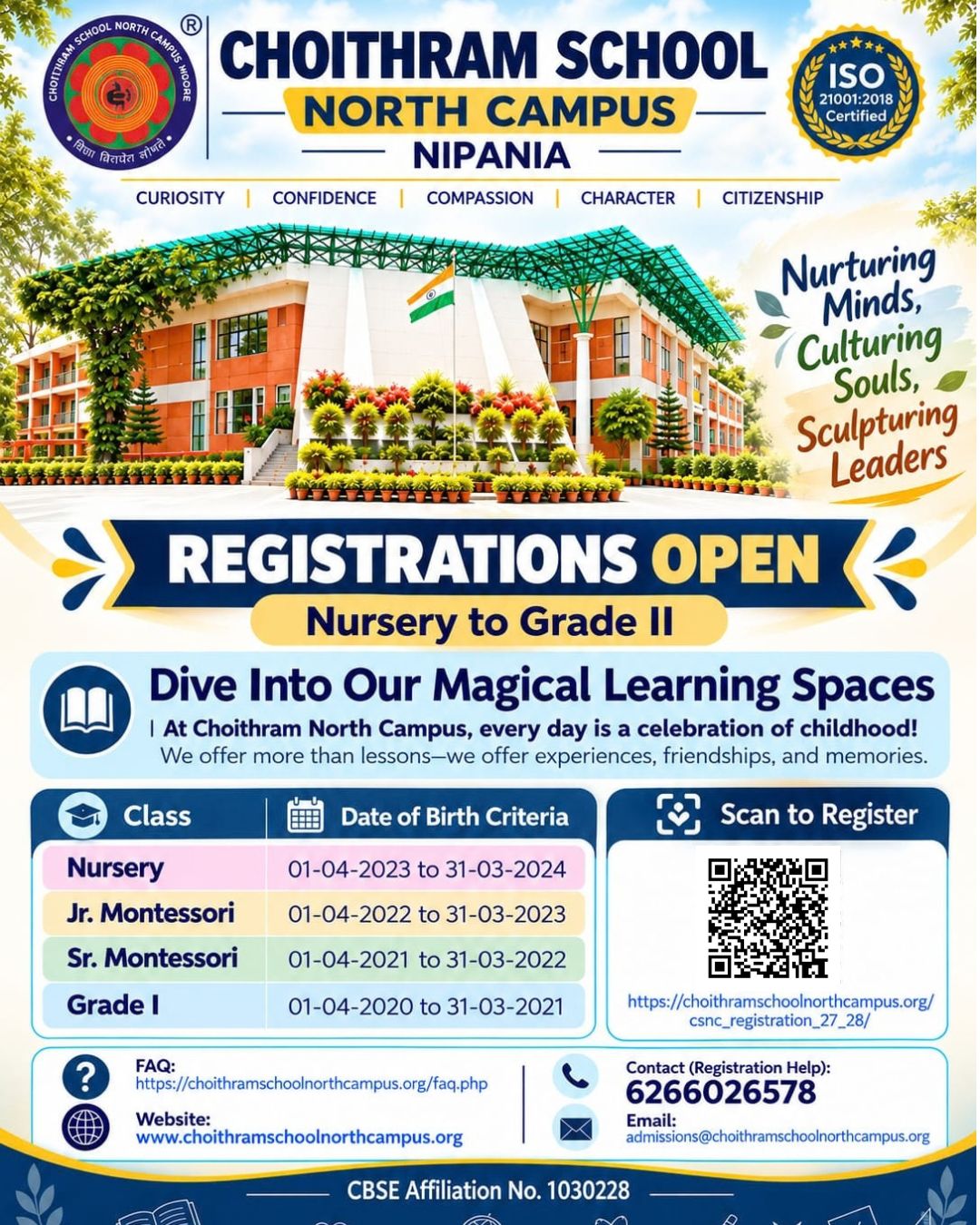 Choithram School North Campus Registration Open 2027-28