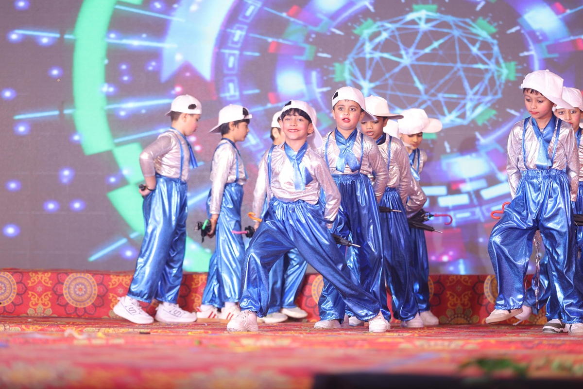 Girls' dance performance at Choithram School North Campus